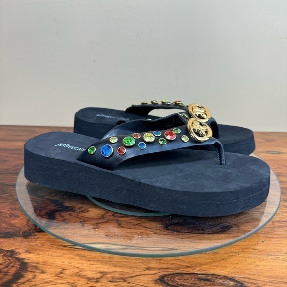 Jeffrey Campbell Iconics Flip Flop in black multi - Picture 8 of 15